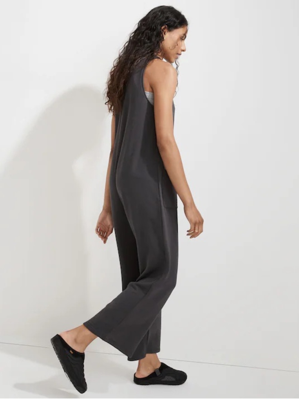 MWL Madewell Superbrushed Pull On Jumpsuit Black Coal Small Gorpcore Coastal - Picture 4 of 16